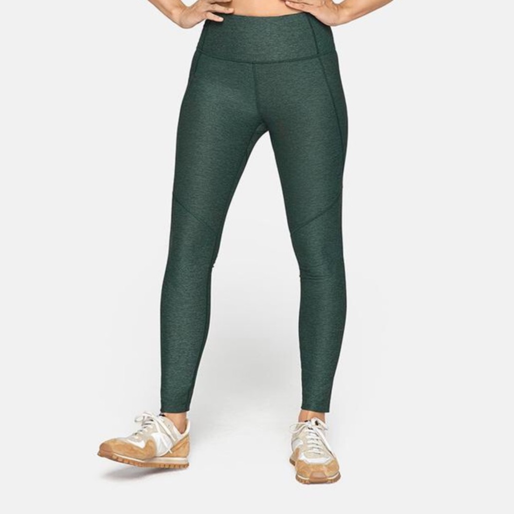 OV High Waisted Warmup Leggings, Evergreen, M